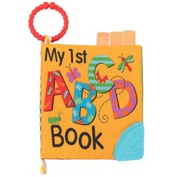 Kikkaboo készségfejlesztő textil könyv és rágóka ABC