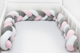 Scamp Fonott rácsvédő 210 cm /Fehér-szürke-rózsaszín