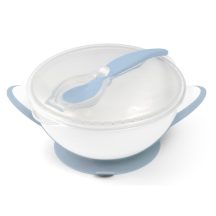   BabyOno tányér - tapadó aljú, fedeles, kanállal kék 1063/05